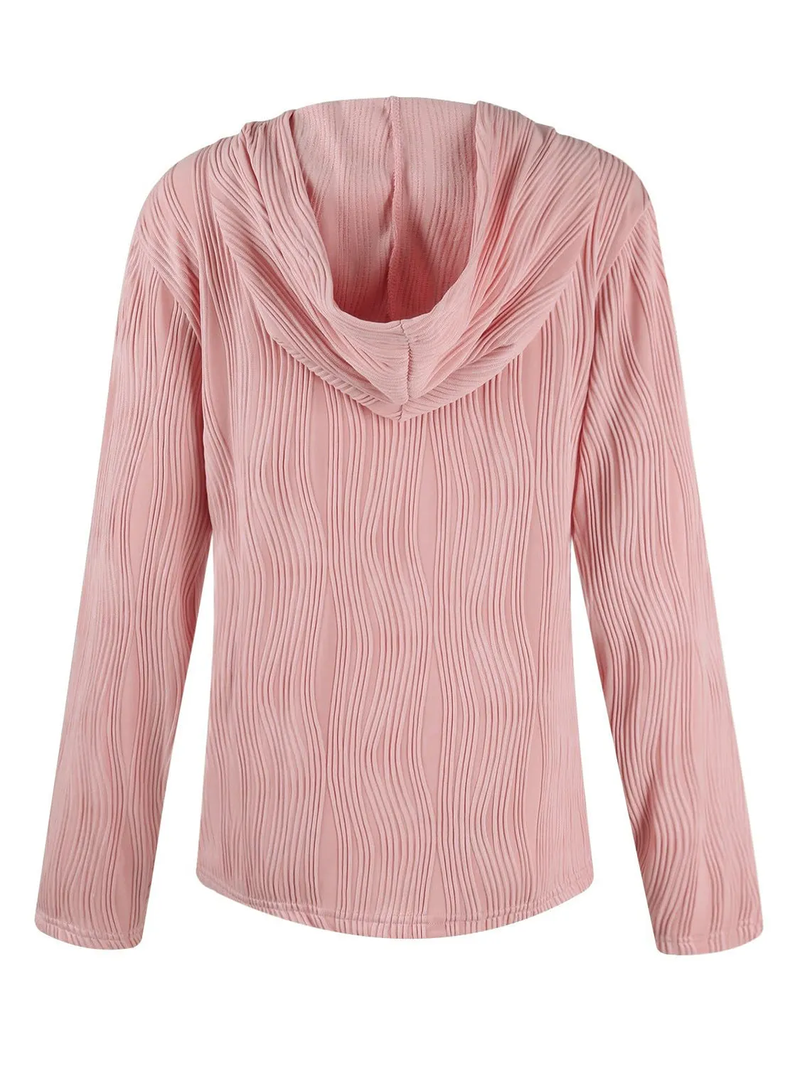 NicholesGifts Women Textured Long Sleeve Hoodie