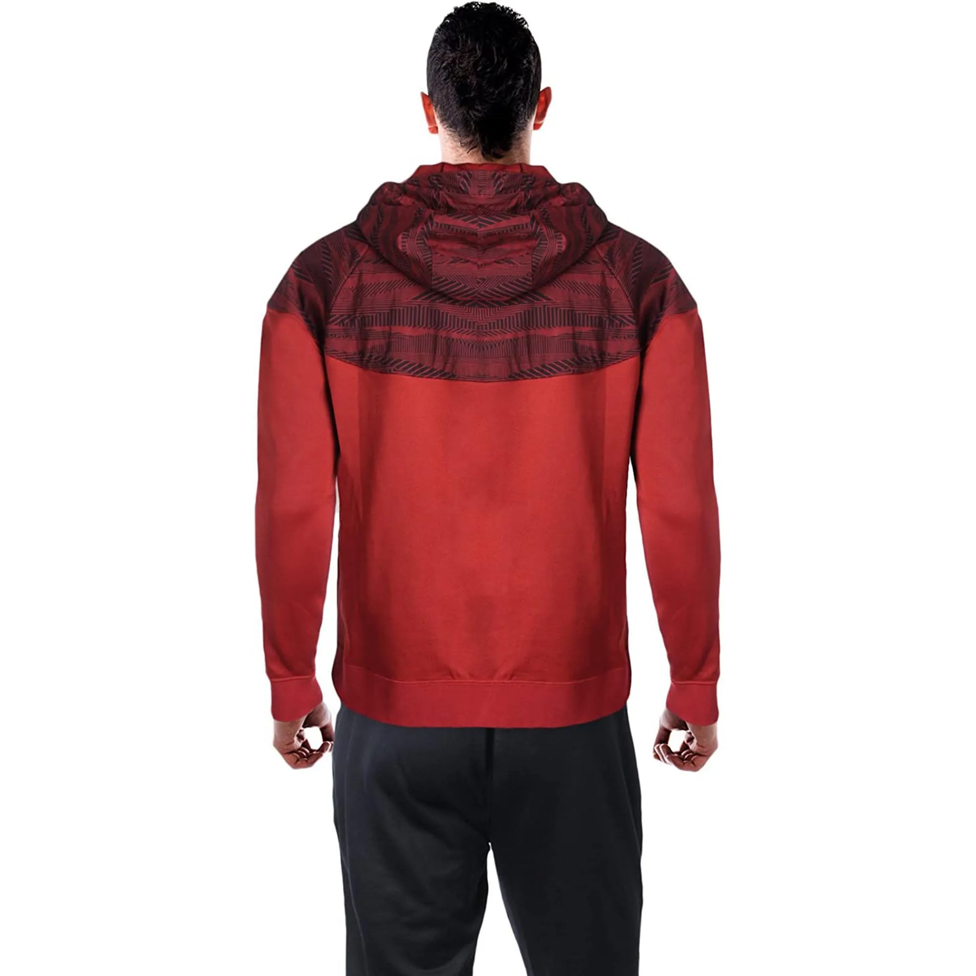 Nike Max Air Hybrid Windrunner Men's Hoodie Burgundy-Black