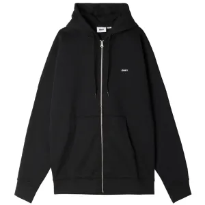 OBEY ESTABLISHED WORKS BOLD ZIP HOOD // BLACK