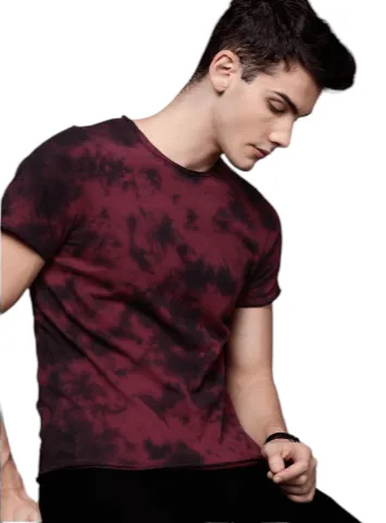 Pack of - 2 Men Short Sleeve Printed T-Shirt - Marron-Grey