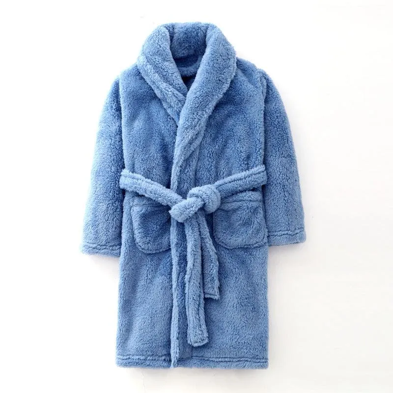 Parent Child Autumn Winter Cashmere Nightgown For Warmth