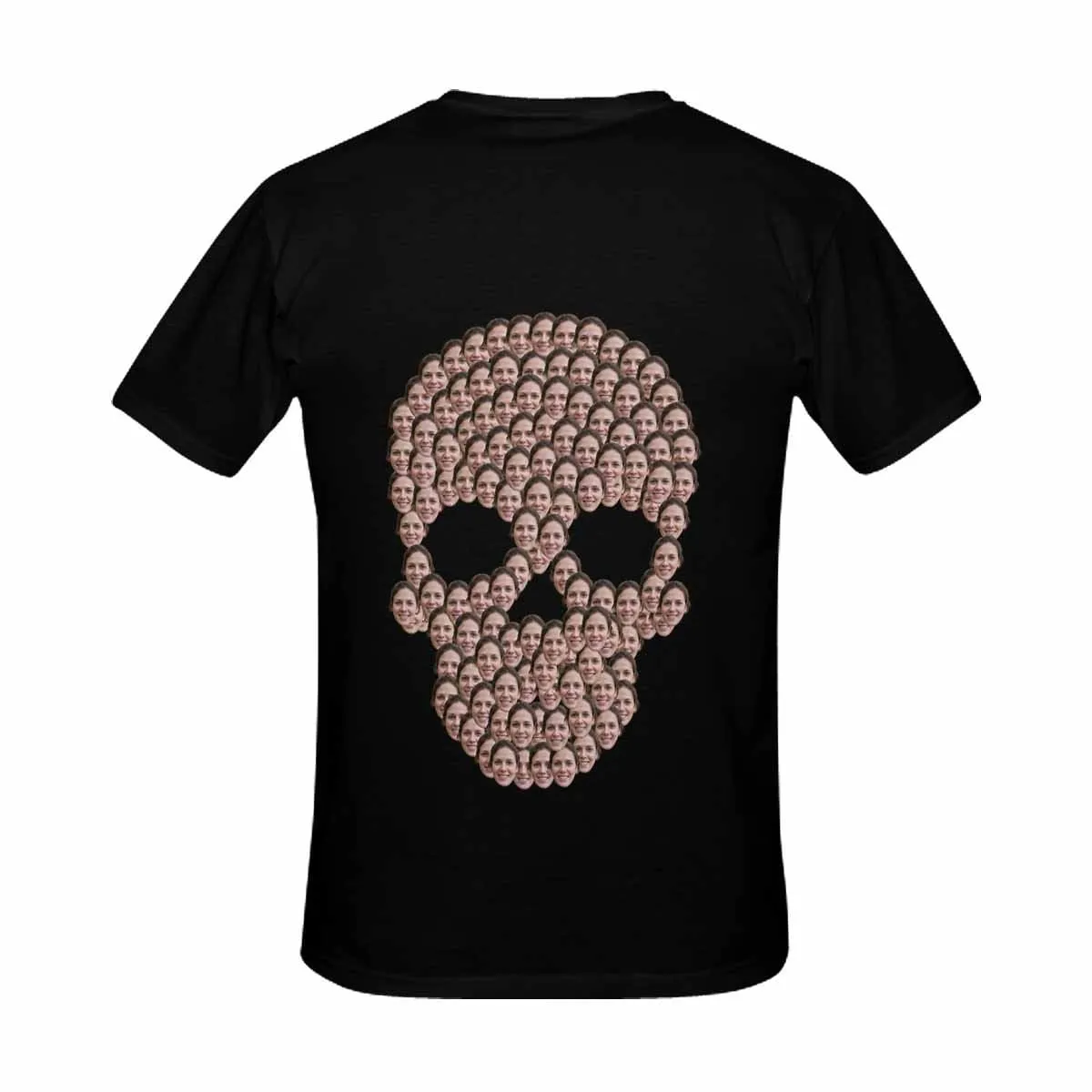 Personalized Shirt with Girlfriend Face Skull Black Custom Men's All Over Print T-shirt