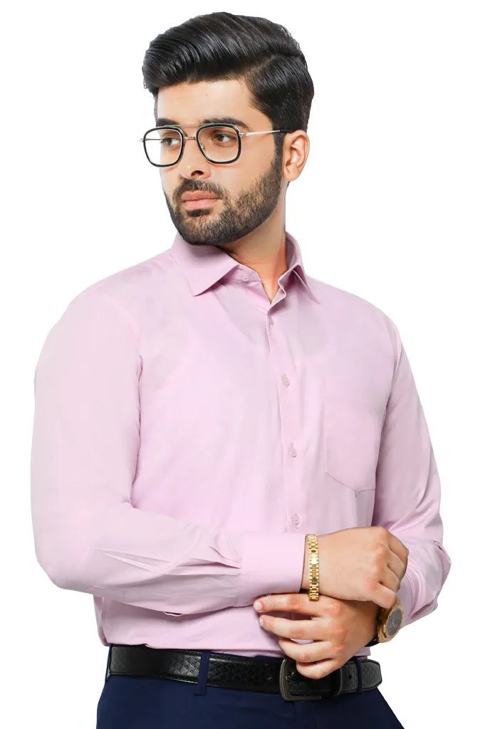 Pink Plain Formal Shirt