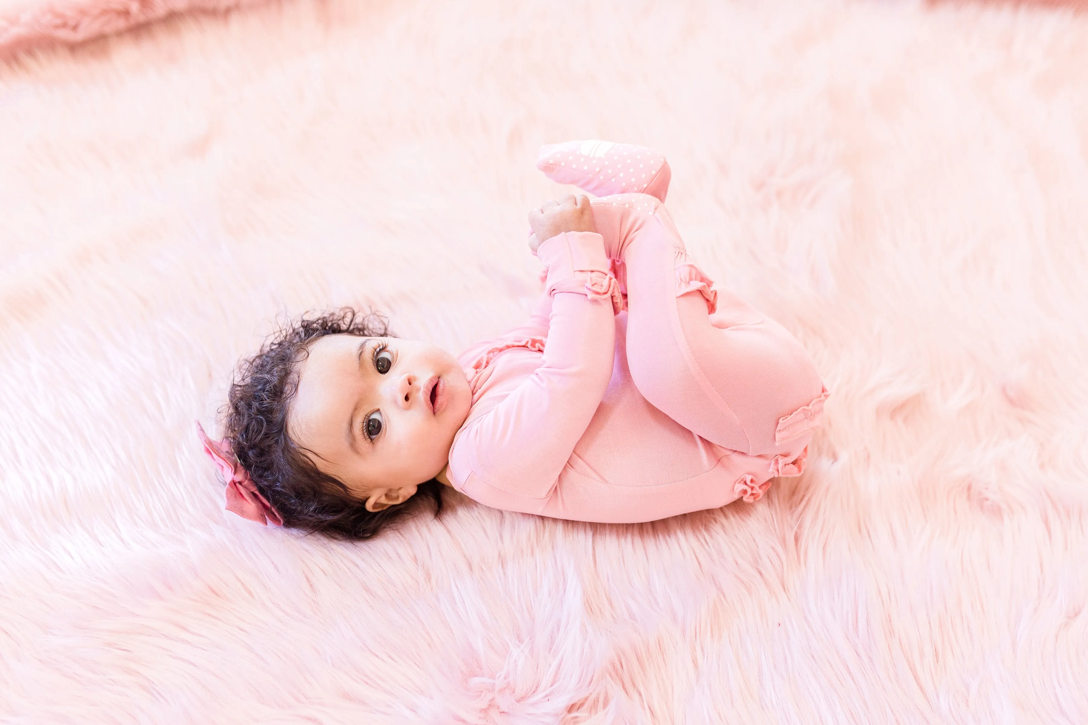 Pink Taffy Footsie with Ruffles