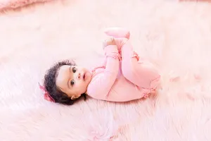 Pink Taffy Footsie with Ruffles