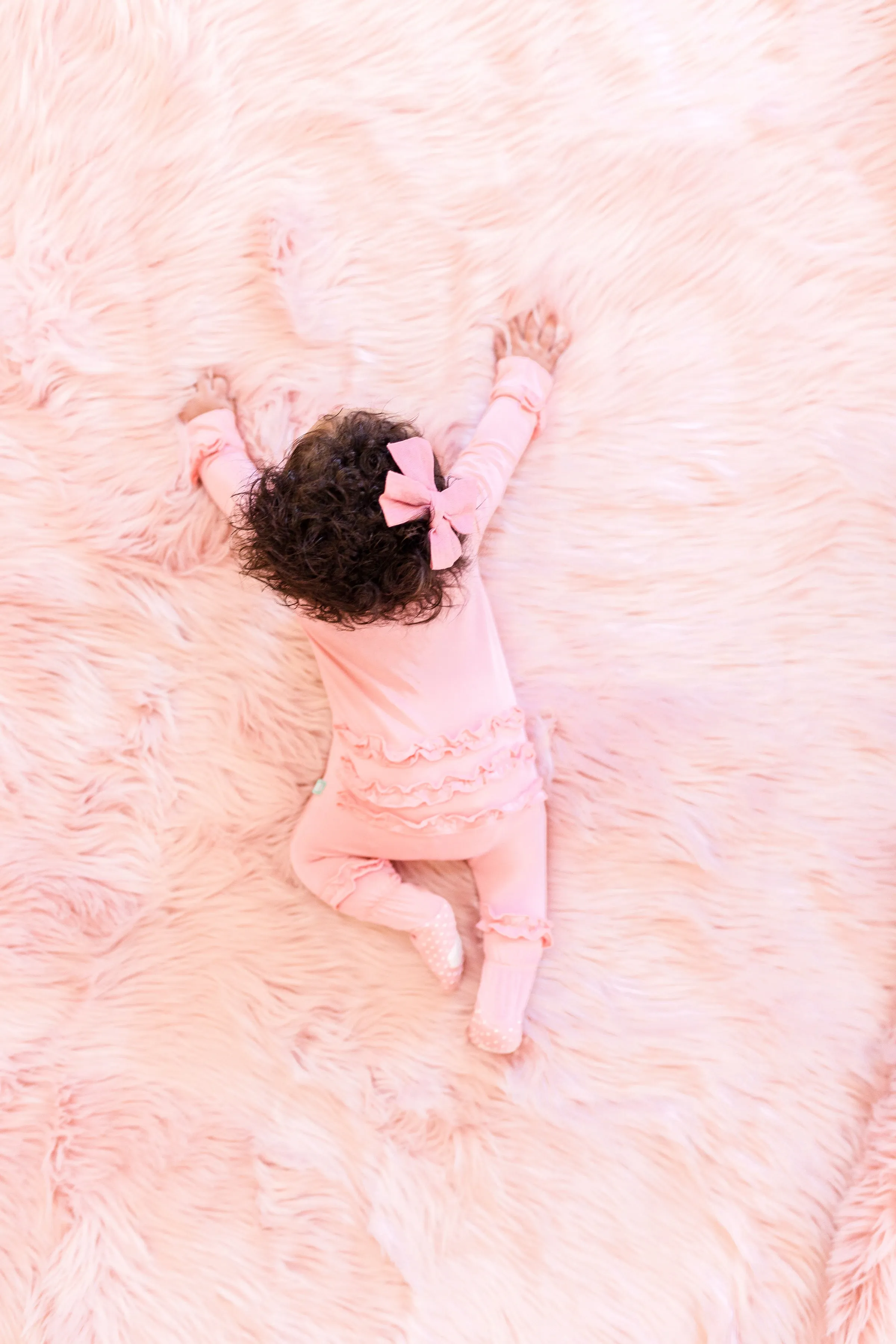 Pink Taffy Footsie with Ruffles