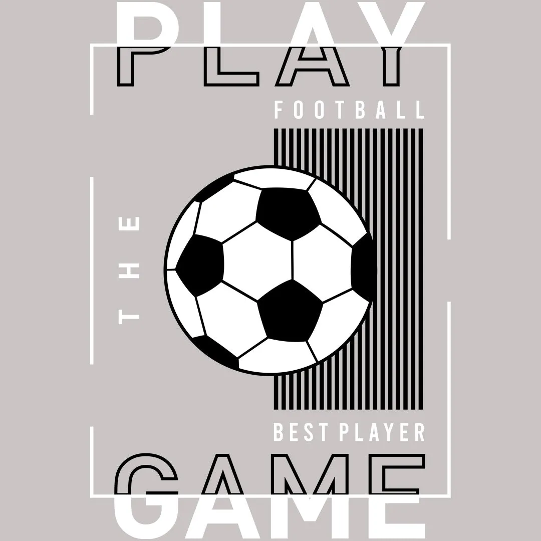 Play The Game Football Printed T-Shirt for kids