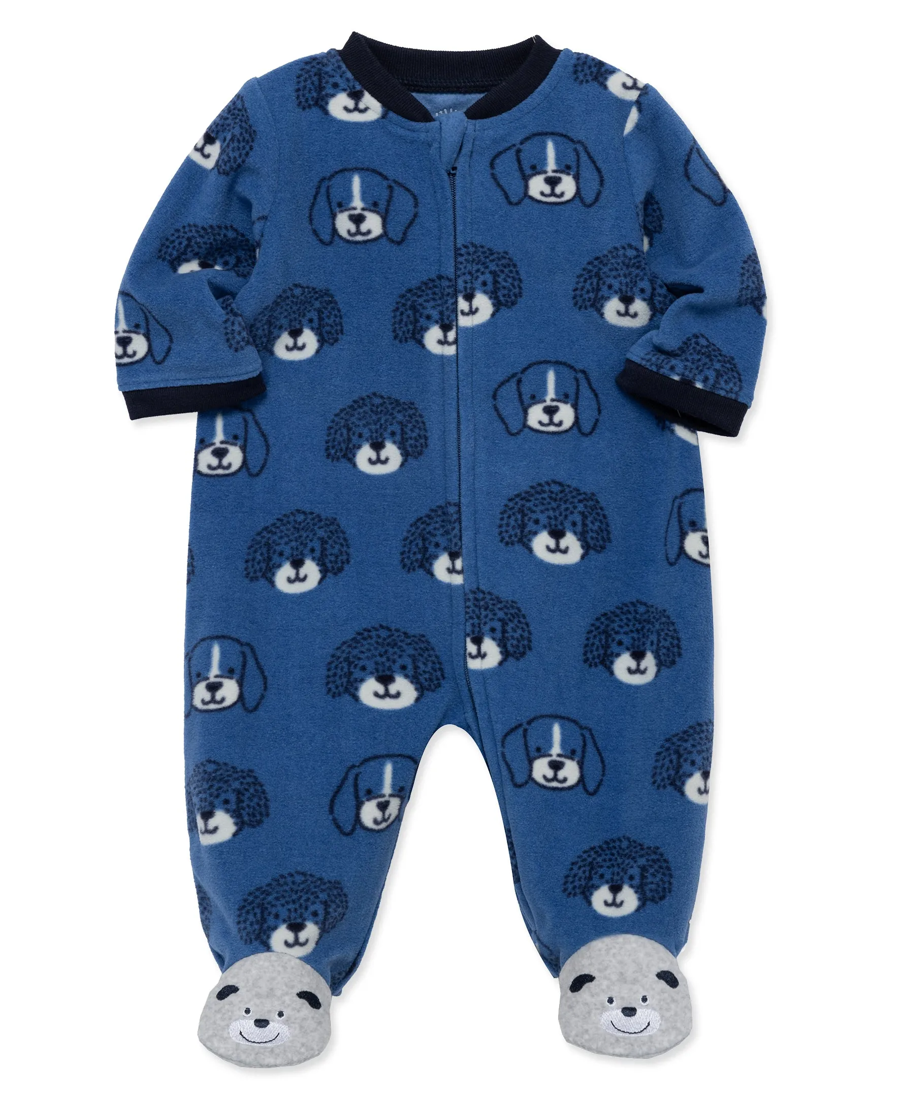 Puppy Fleece Zip Front Sleeper Footie (12M-24M)