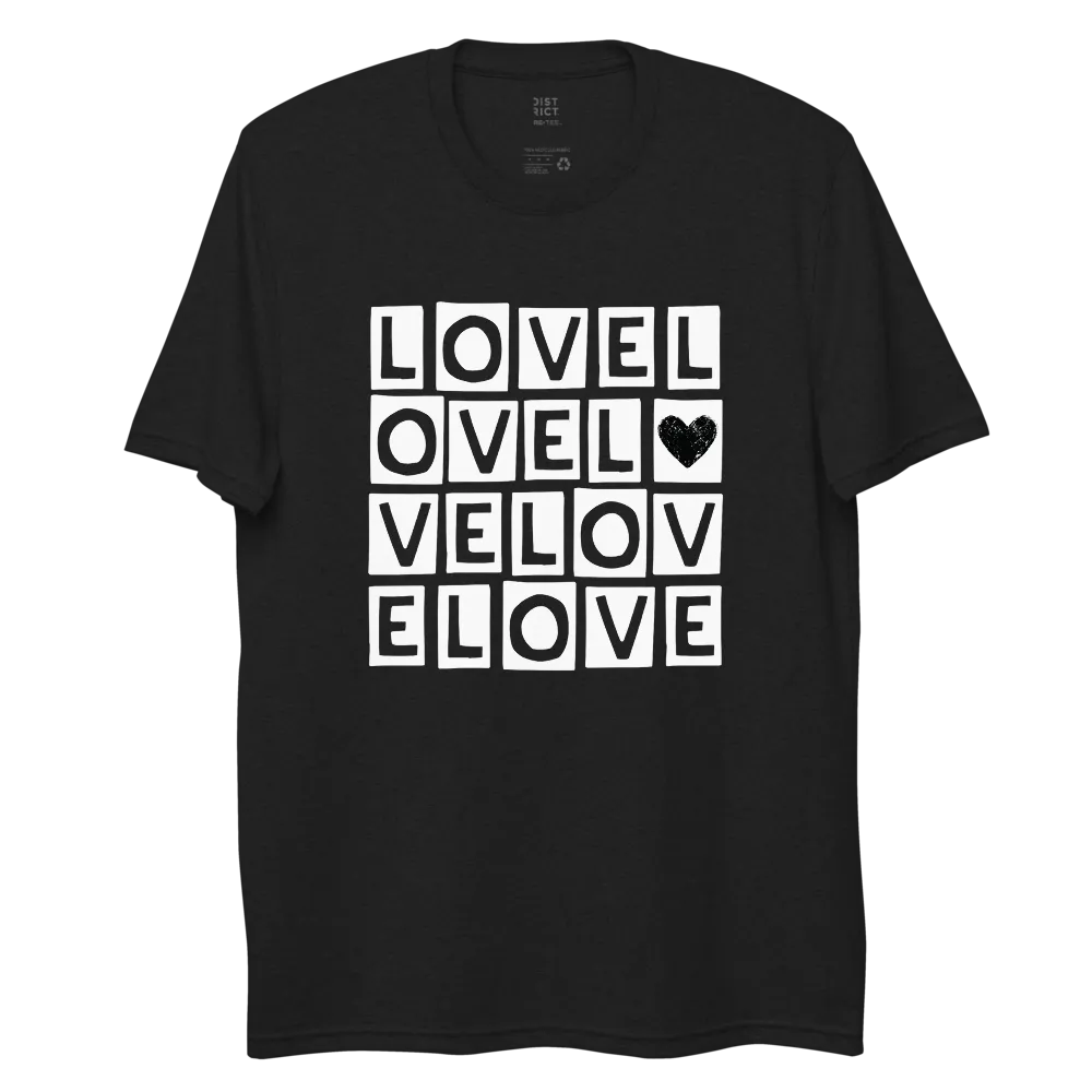"LOVE LOVE LOVE" RECYCLED TEE