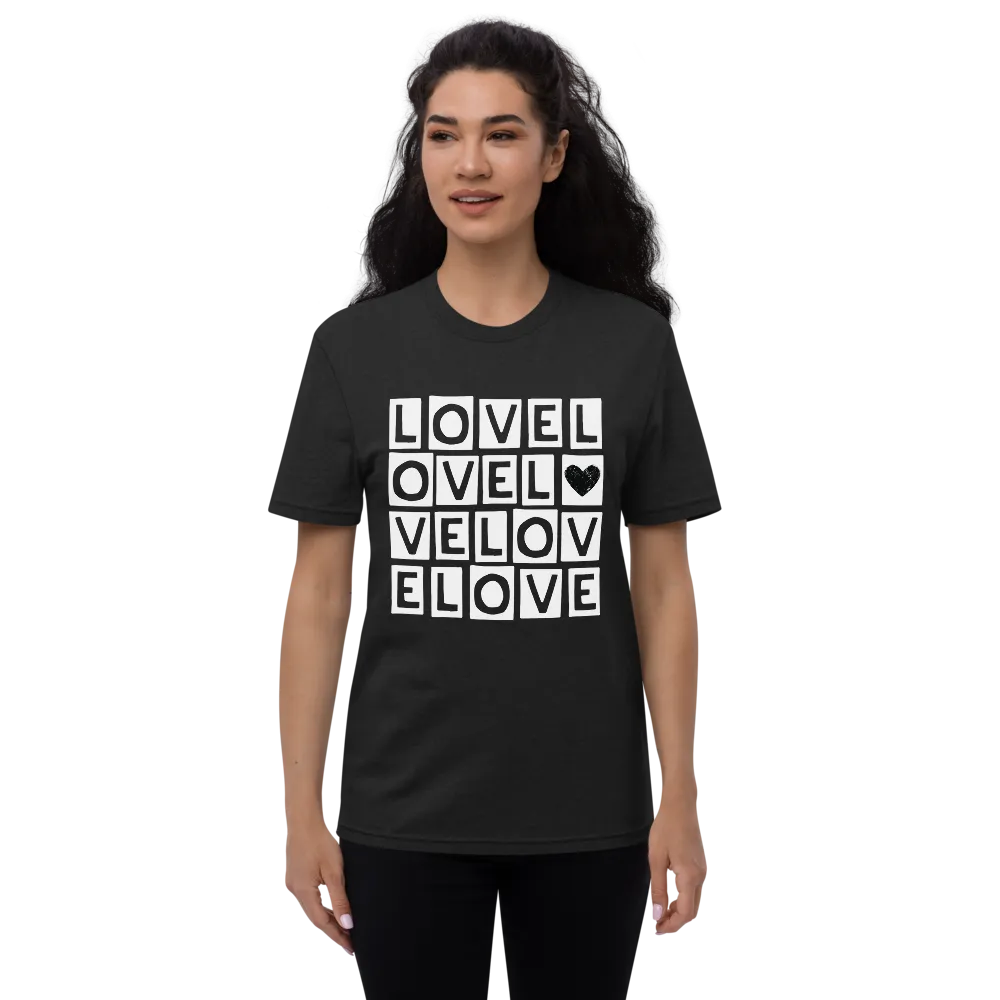 "LOVE LOVE LOVE" RECYCLED TEE
