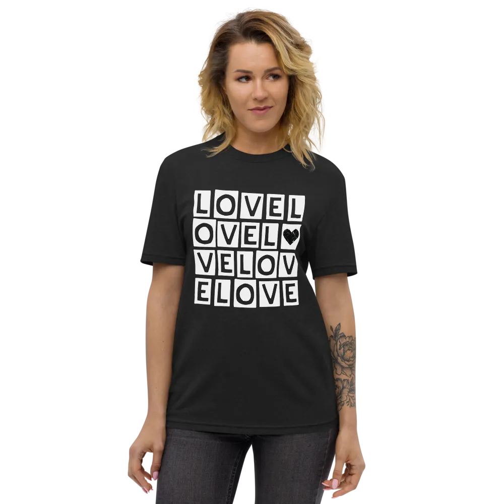 "LOVE LOVE LOVE" RECYCLED TEE