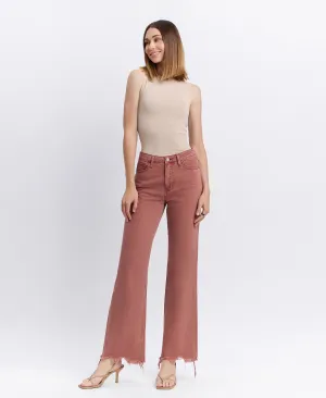Russet - Super High Rise 90's Vintage Hem Detail Flare Jeans