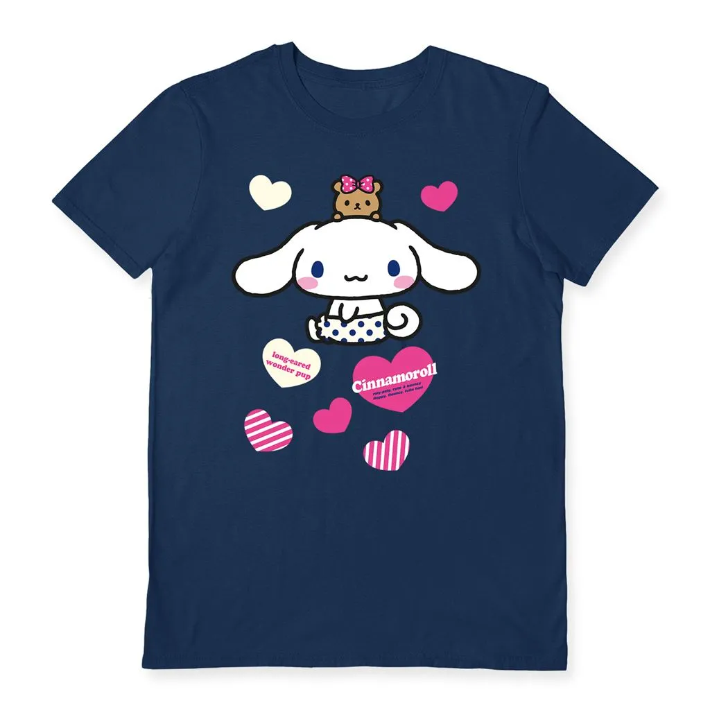 Sanrio (Cinnamoroll Pup) Navy Blue Unisex T-Shirt