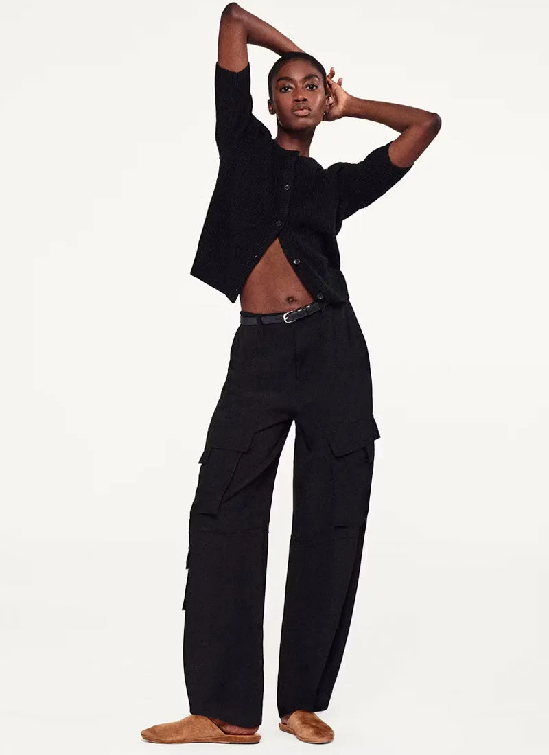Shrunken Short Sleeve Cardigan