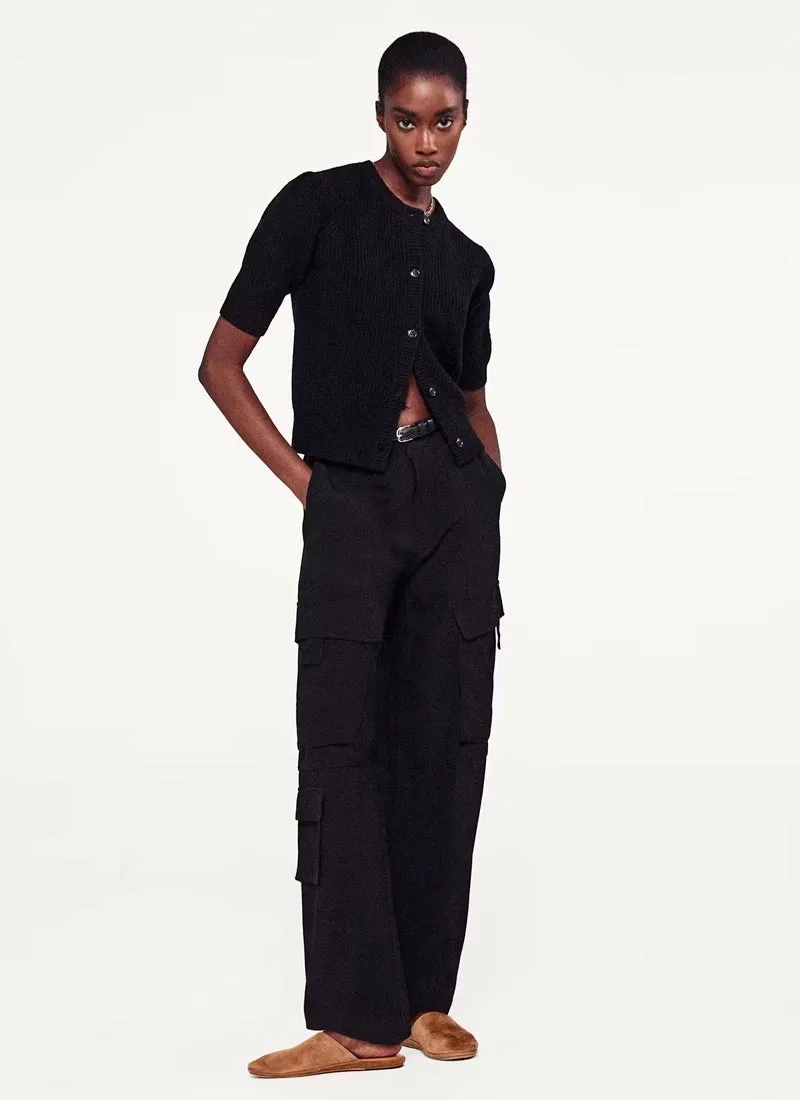Shrunken Short Sleeve Cardigan