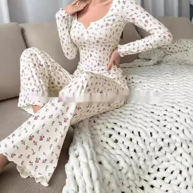 Soft Little Floral Print Pajamas