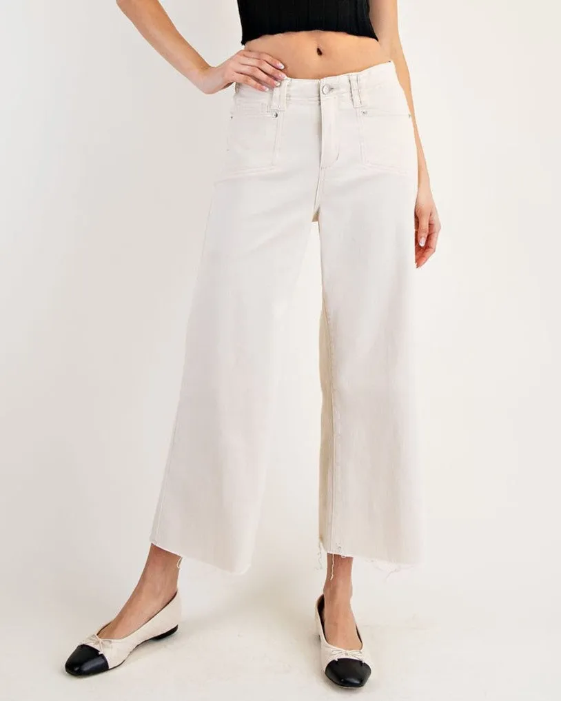 Soft Wash Slant Pocket Pants - Off White