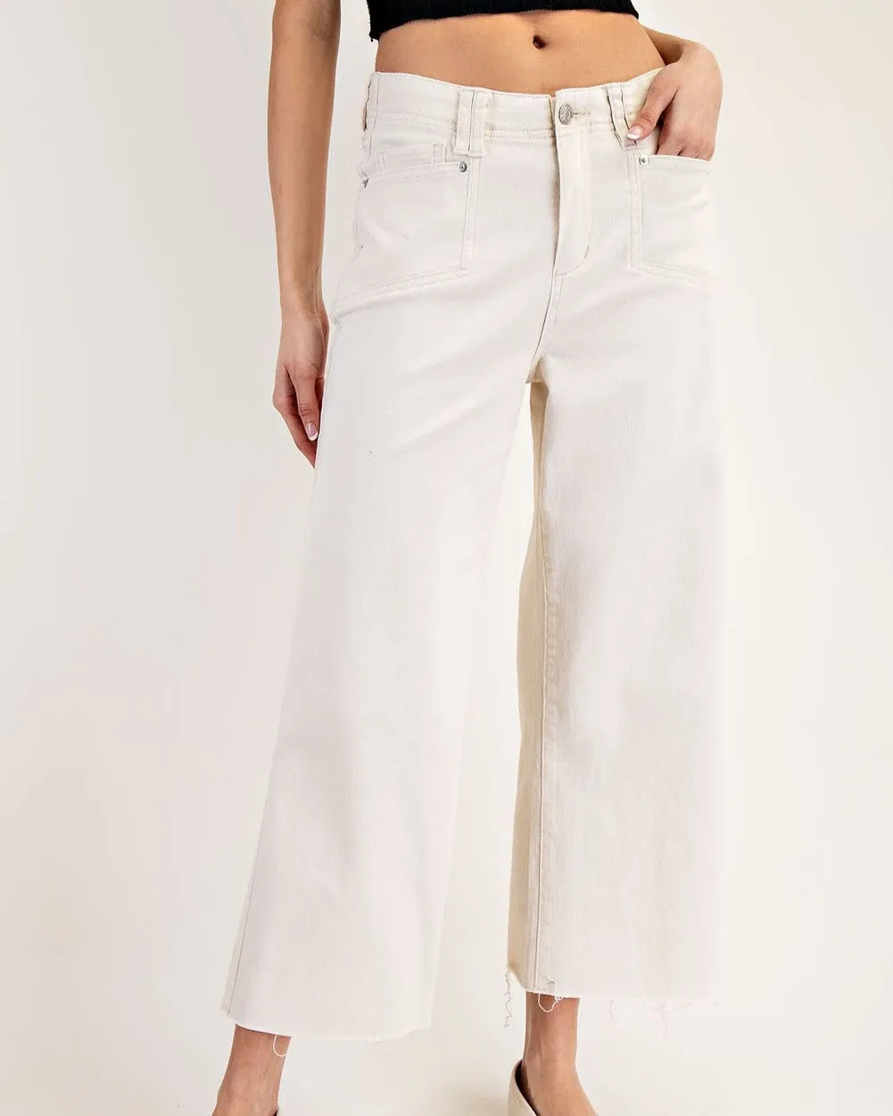 Soft Wash Slant Pocket Pants - Off White