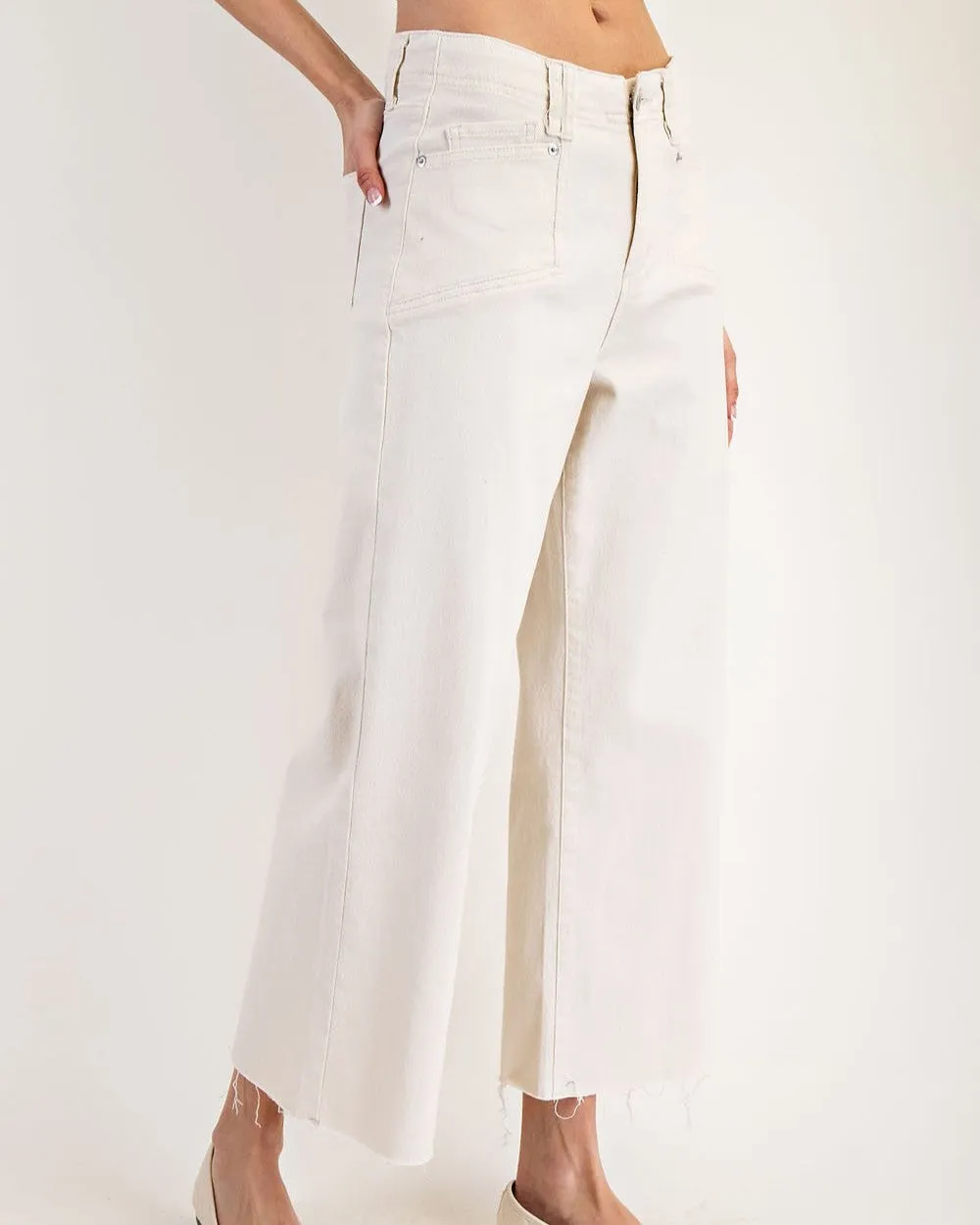 Soft Wash Slant Pocket Pants - Off White