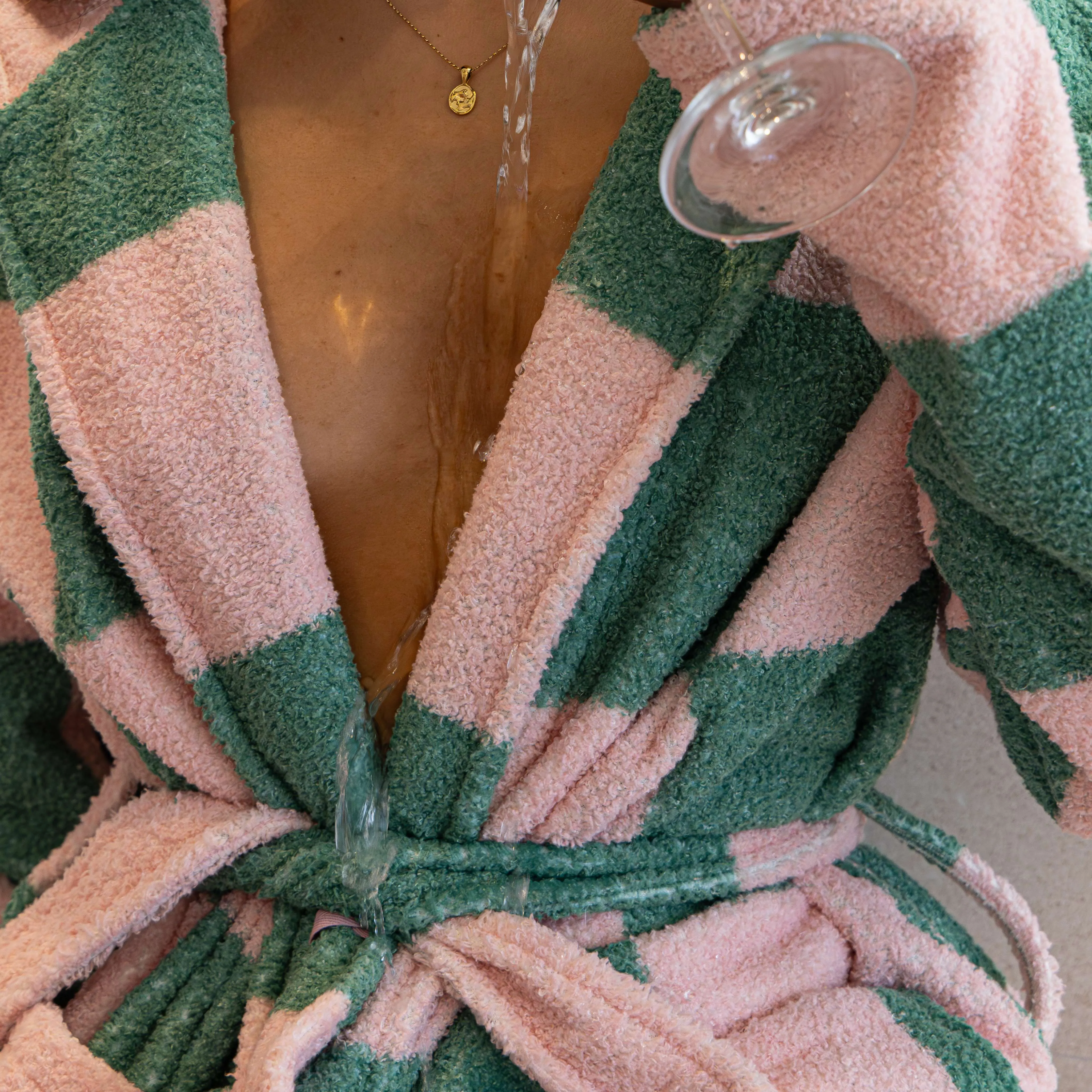 Splash Waterproof Robes - Bubblegum Pink & Envy Green