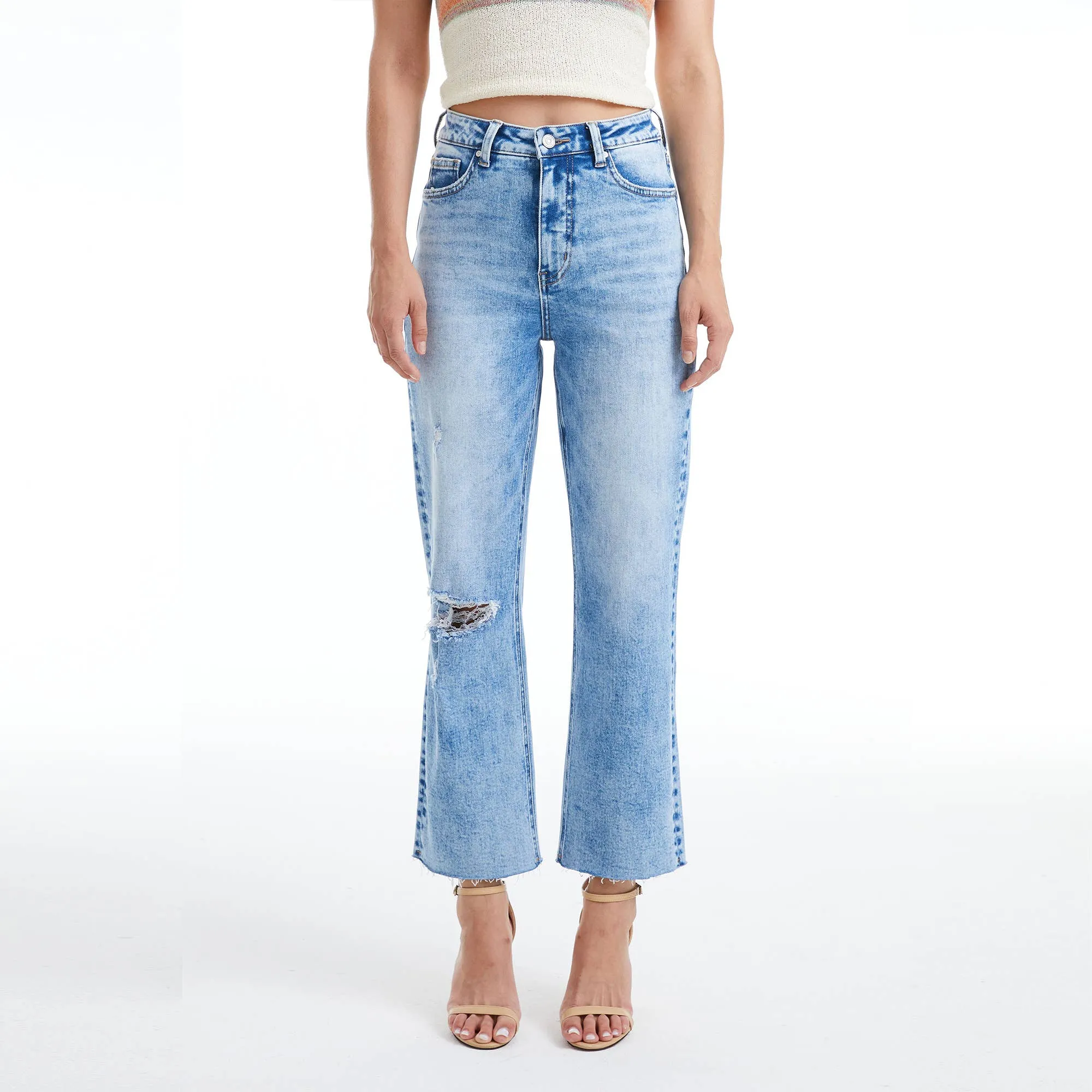 Super High Rise Super Stretch Straight Leg Denim Jeans