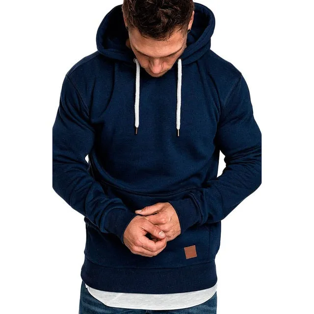 Sweatshirt men hoodies brand male long sleeve solid men Black Bed big size