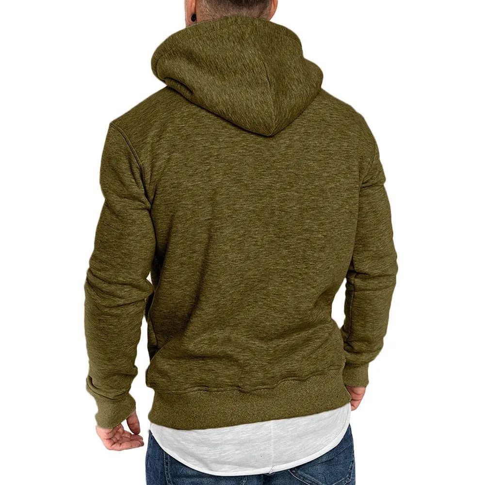 Sweatshirt men hoodies brand male long sleeve solid men Black Bed big size
