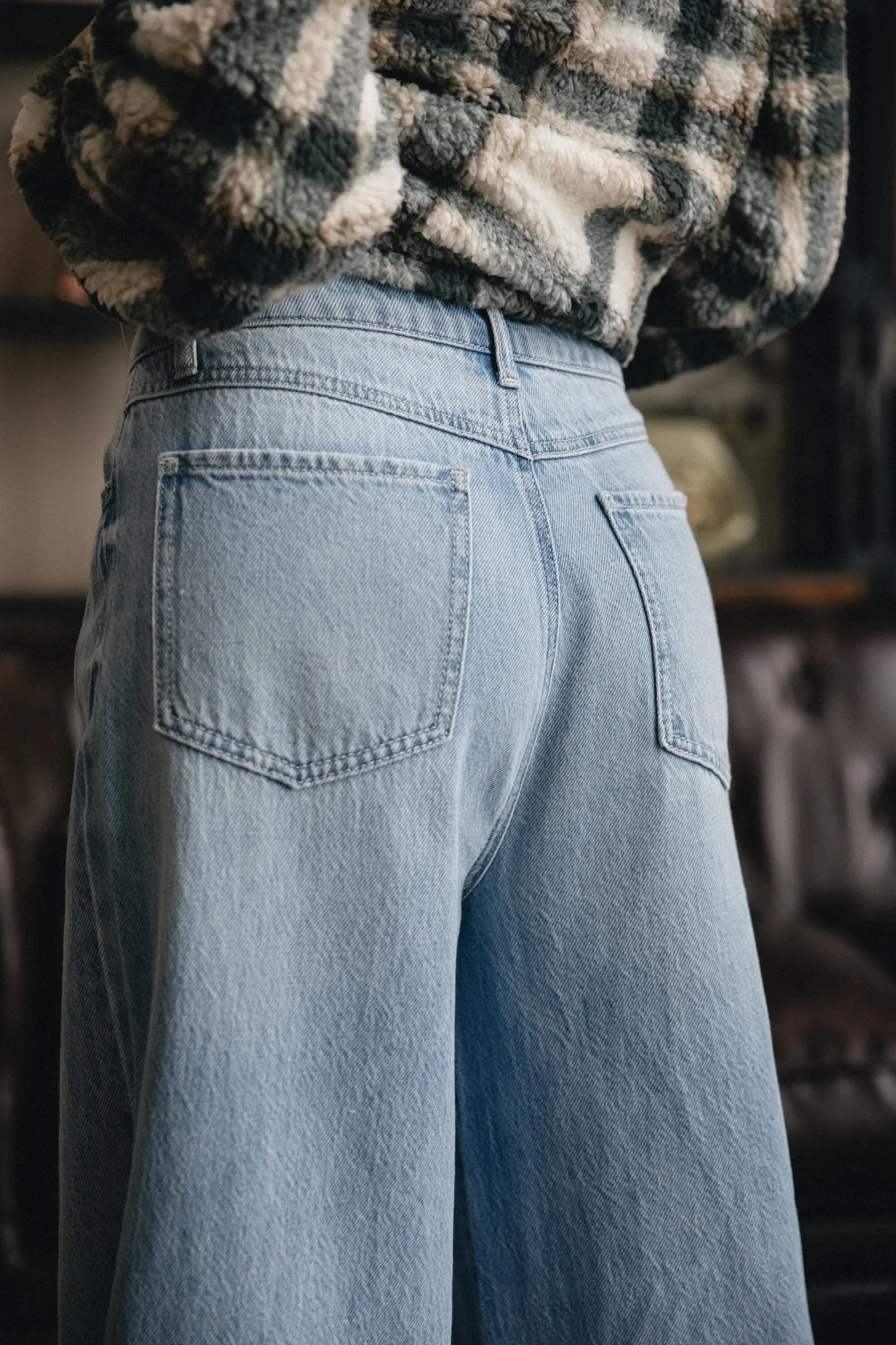 The Baggy Wide Leg Jeans - Light Medium Indigo