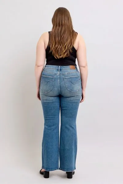 The Maylee- Judy Blue Mid Rise Tummy Control Vintage Wash Jeans