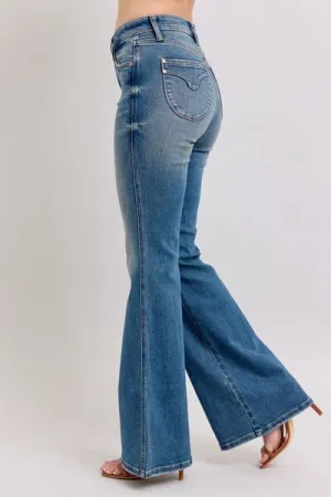 The Maylee- Judy Blue Mid Rise Tummy Control Vintage Wash Jeans