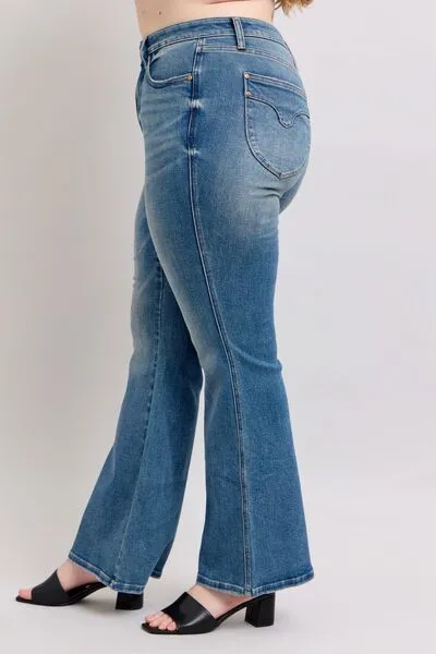 The Maylee- Judy Blue Mid Rise Tummy Control Vintage Wash Jeans