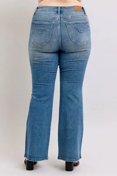 The Maylee- Judy Blue Mid Rise Tummy Control Vintage Wash Jeans