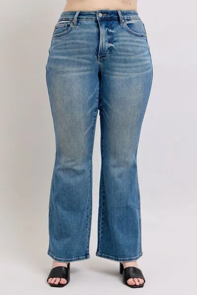 The Maylee- Judy Blue Mid Rise Tummy Control Vintage Wash Jeans