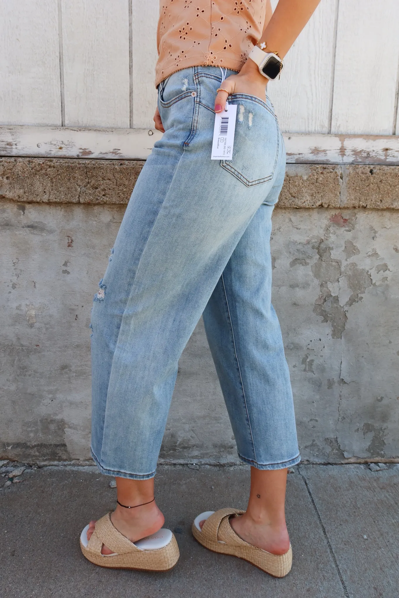 Tribal Breeze Blue Sophia Wide Leg Jean