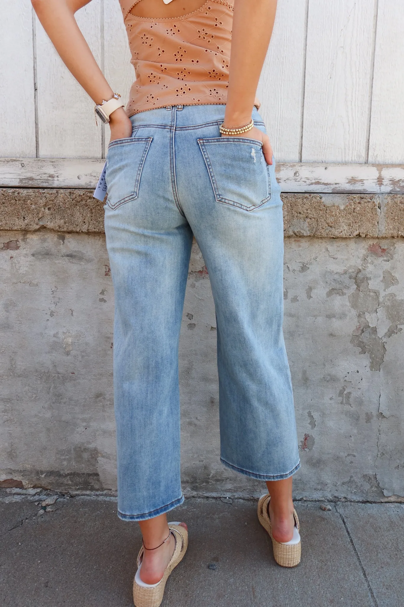 Tribal Breeze Blue Sophia Wide Leg Jean