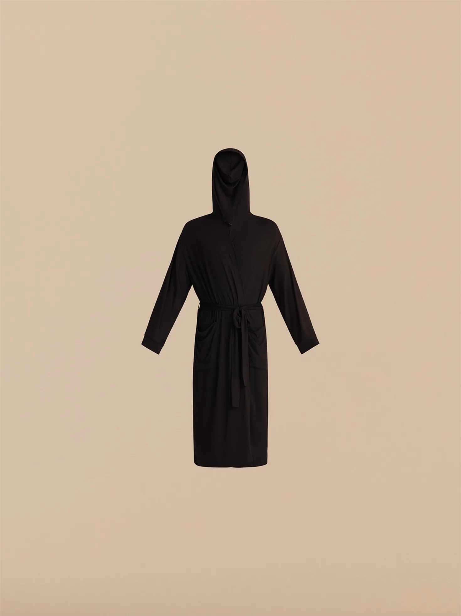 Unisex Hooded Modal Robe | Black