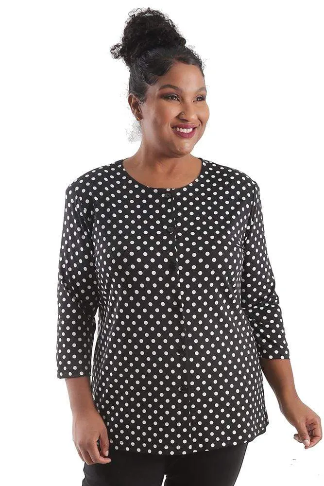 Vikki Vi Jersey Polka Dot Cardigan