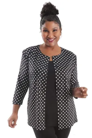 Vikki Vi Jersey Polka Dot Cardigan