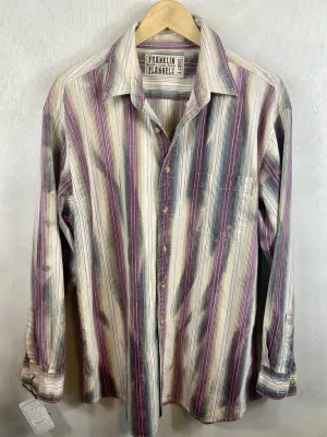 Vintage Purple, Cream and Sage Flannel Size XL