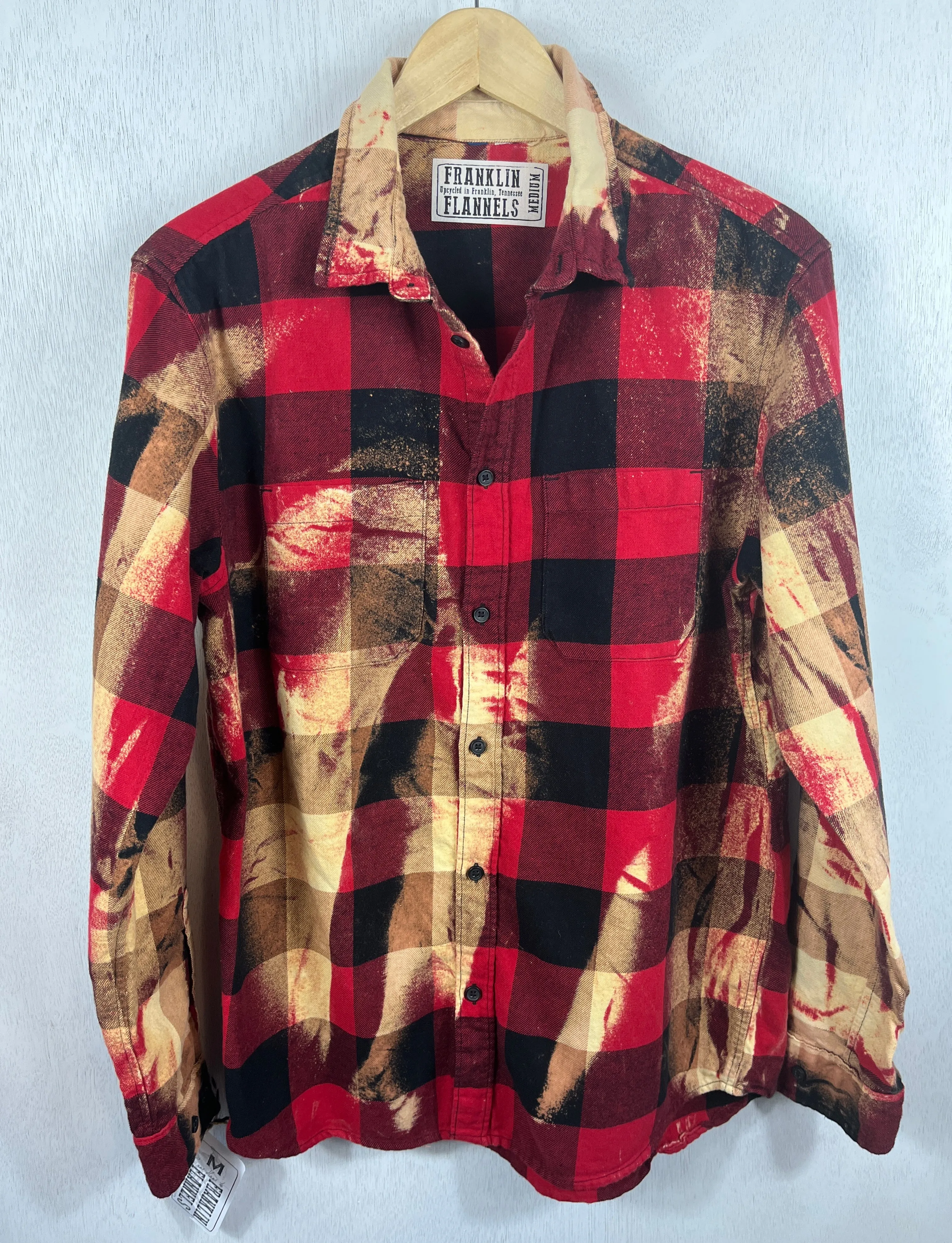 Vintage Red, Black and Gold Flannel Size Medium