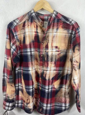 Vintage Red, Navy, Gold and White Flannel Size Small