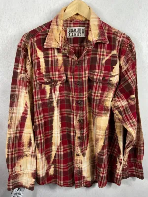 Vintage Red, Sage and Rust Flannel Size XL
