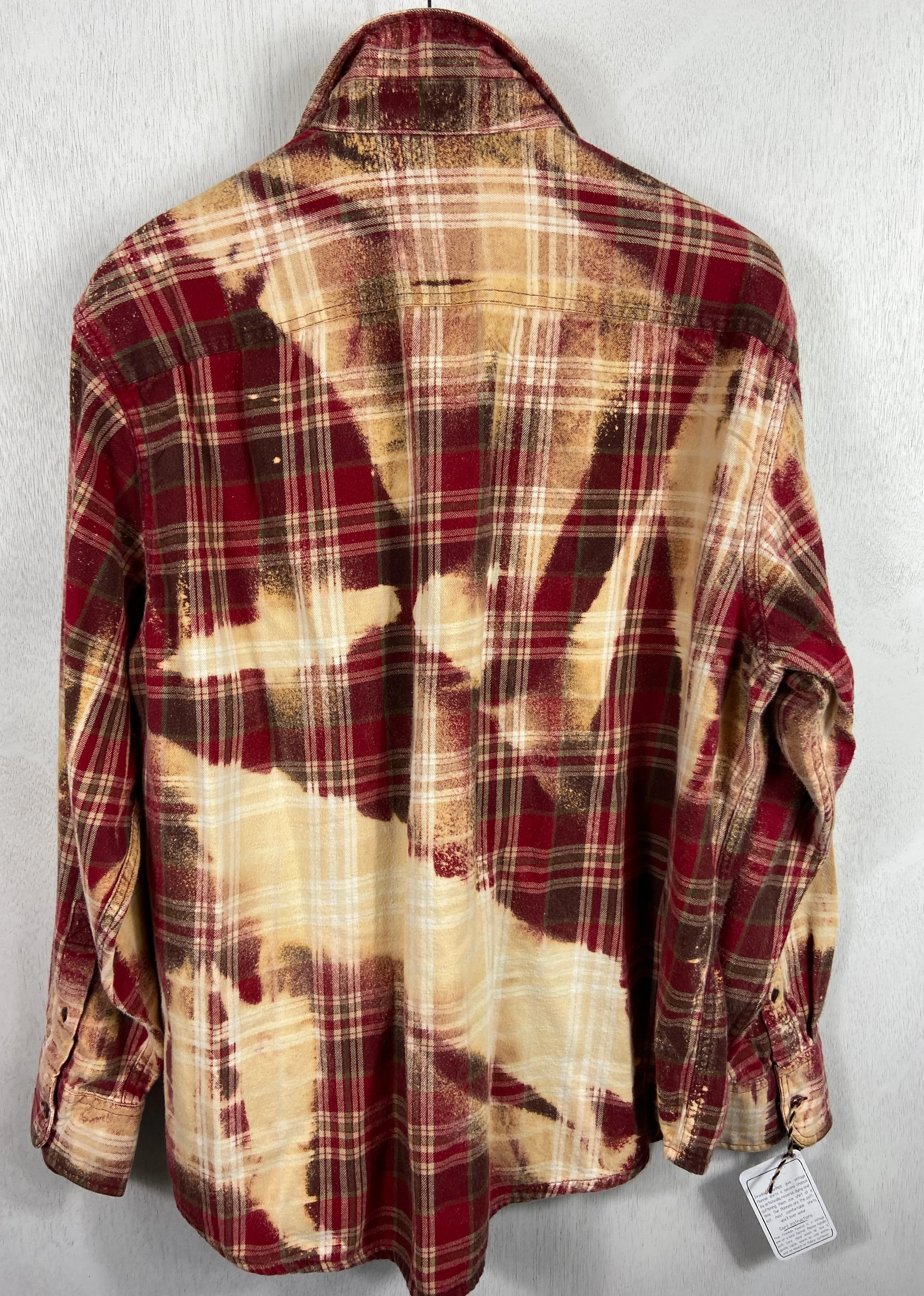 Vintage Red, Sage and Rust Flannel Size XL