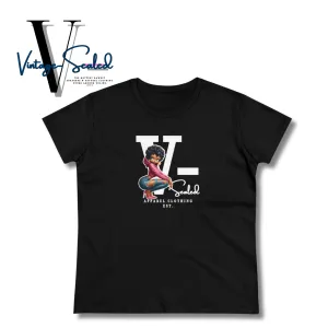 Vintage-Sealed "V-Sealed" Betty Boop Apparel T-Shirts Short Sleeves| Brand New Women's Fashion
