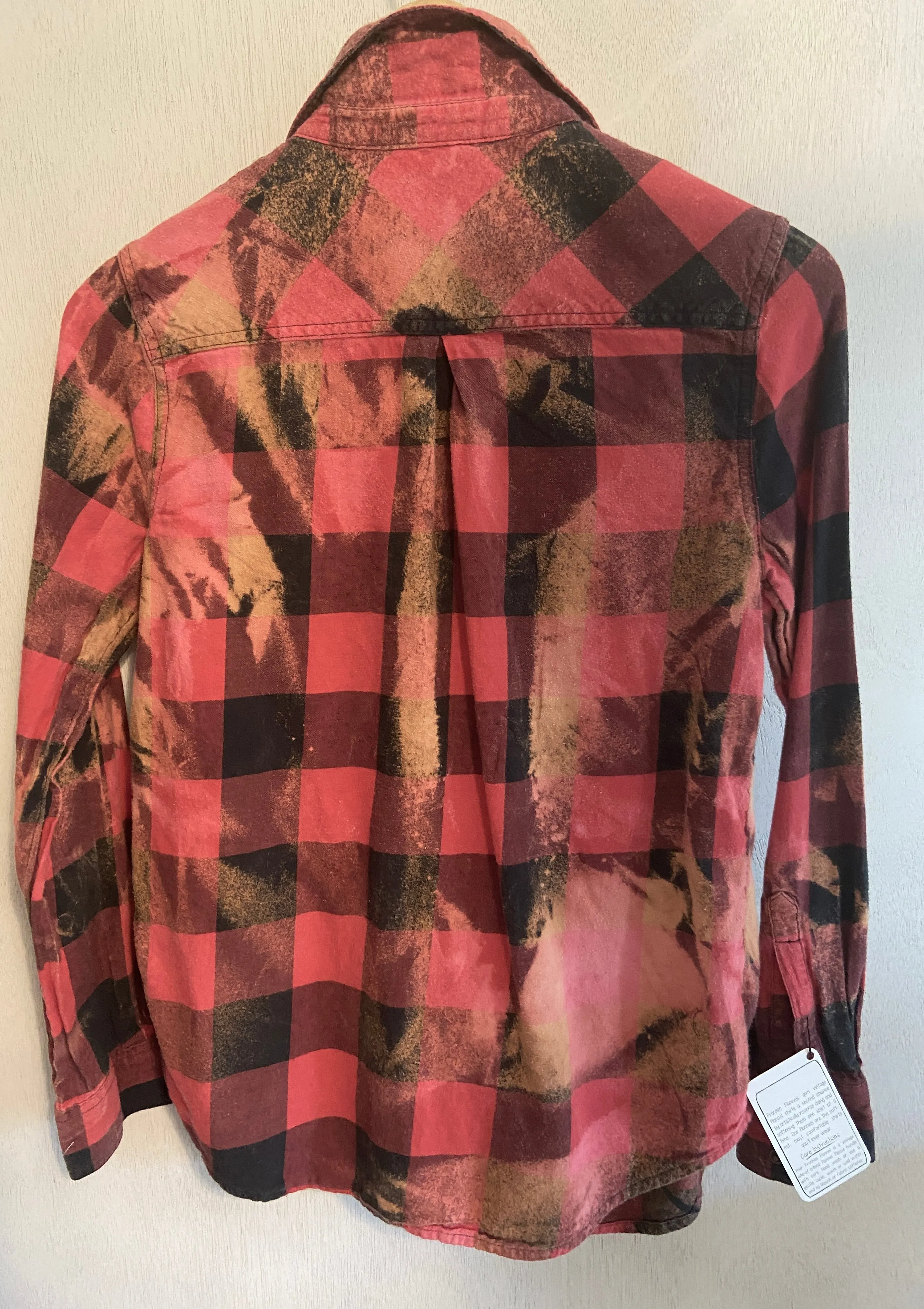 Vintage Western Style Red and Black Flannel Size Youth Large
