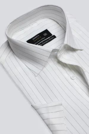 White Stripe Formal Shirt (Half Sleeves)