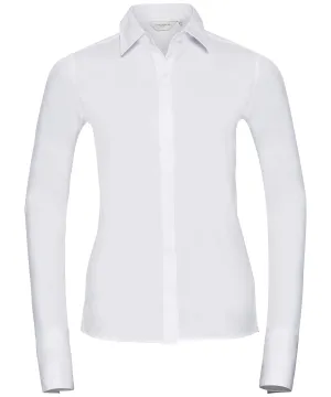 White - Women's long sleeve ultimate stretch shirt
