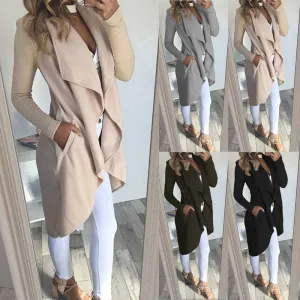 Women Winter Knitted Sweater Long Overcoat Cardigan Coat