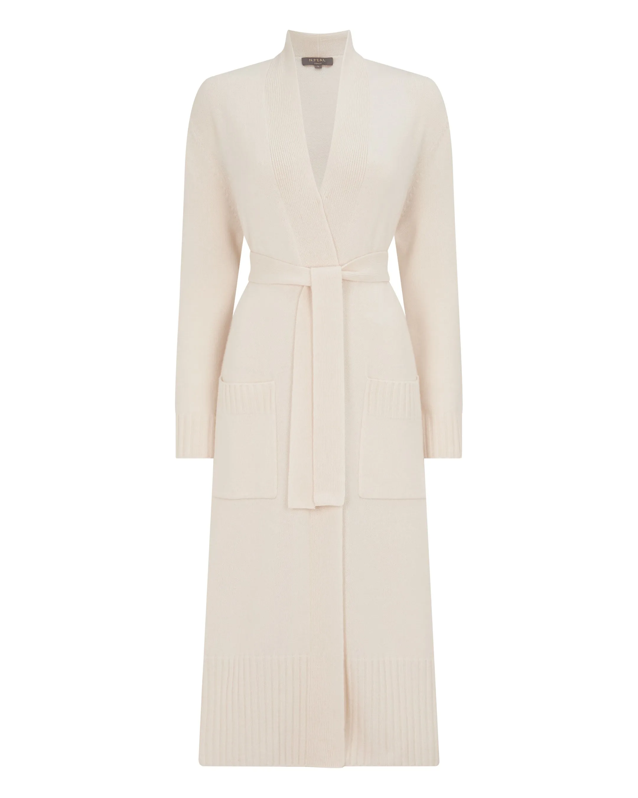Women's Longline Cashmere Cardigan New Ivory White