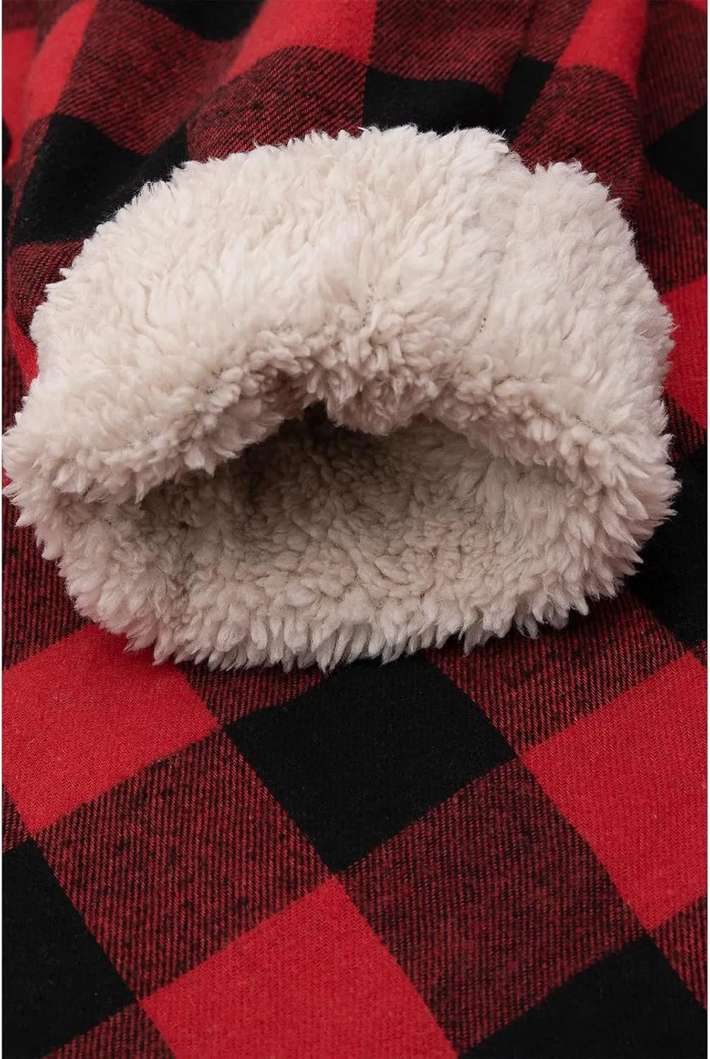 ZENTHACE Boys Sherpa Fleece Lined Flannel Plaid Button Down Shirt Jacket,Hooded Flannel Shirt with Hand Pockets